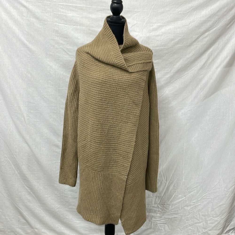Saks Fifth Avenue wool blend long open front cardigan, oversized small/medium